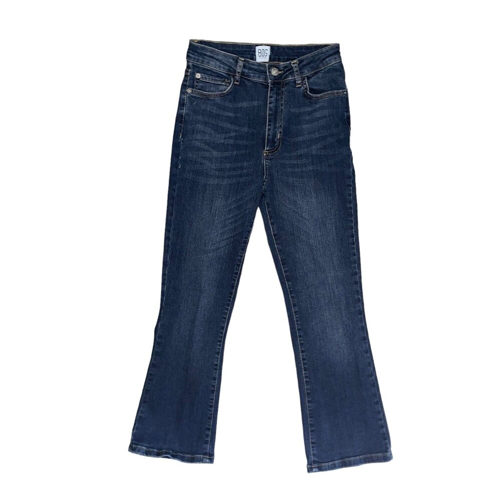 Urban Outfitters BDG Boho Bootcut Crop Jeans Size 27 High Waist Blue Medium Wash